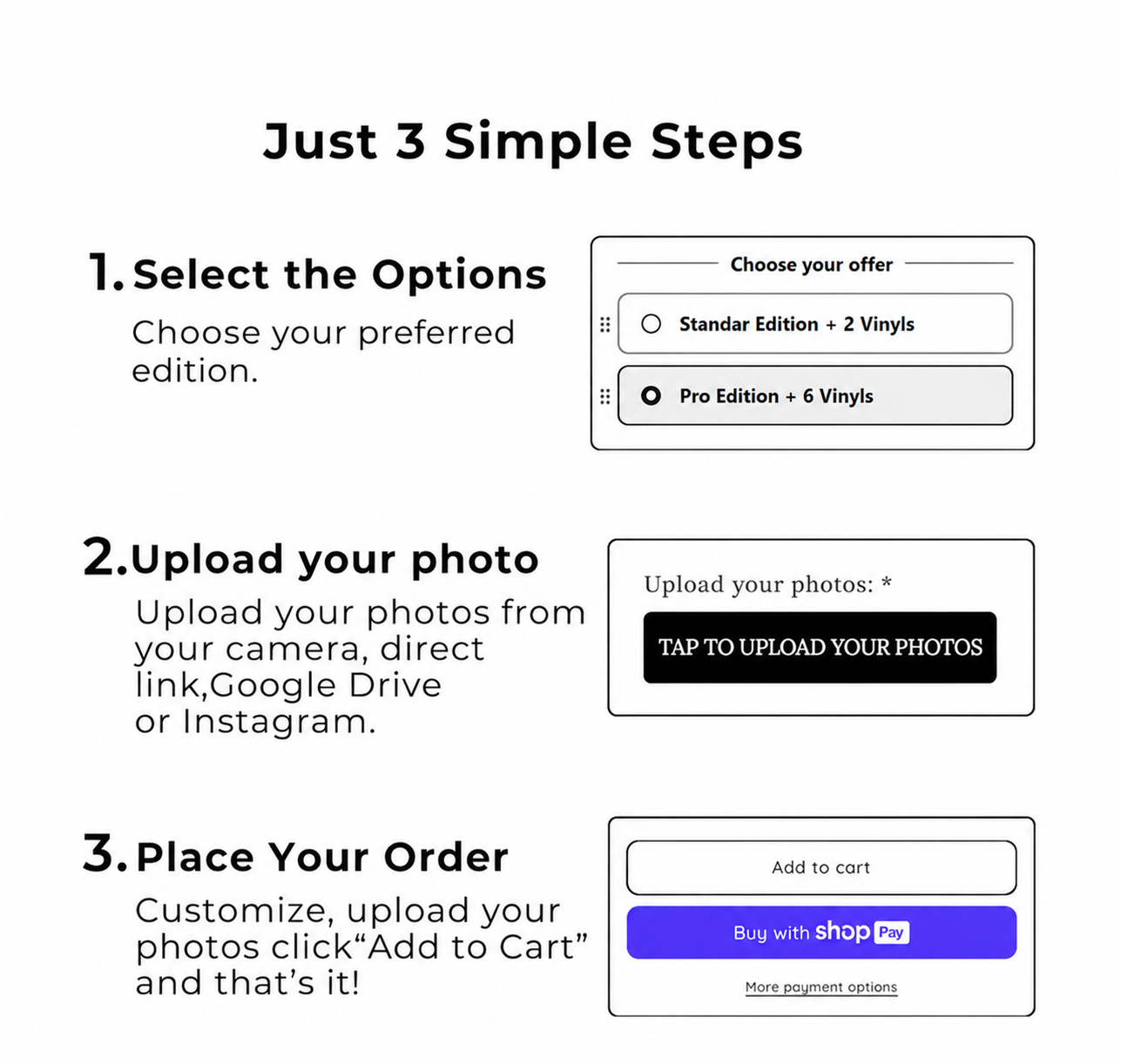 Vinyl Love Player™ — Custom Music & Photo Gift